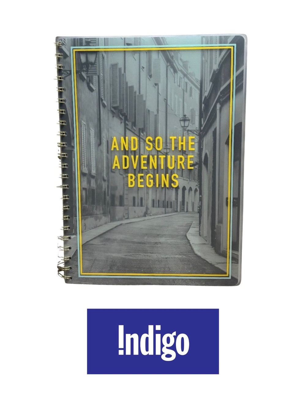 Indigo “And So The Adventure Begins” Large Coiled Notebook